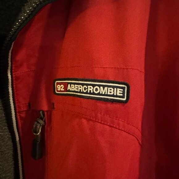 Vintage Abercrombie A92 Ski Jacket Winter Coat Fleece Lined Mens M Red Y2K - Picture 2 of 6